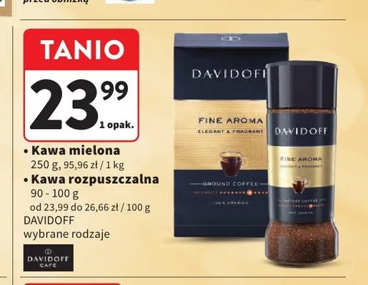 Kawa mielona Davidoff Fine Aroma promocja w Intermarche