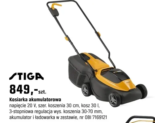 Kosiarka akumulatorowa promocja w OBI