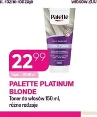 Toner do włosów Palette Platinum Blonde promocja w Drogerie Koliber