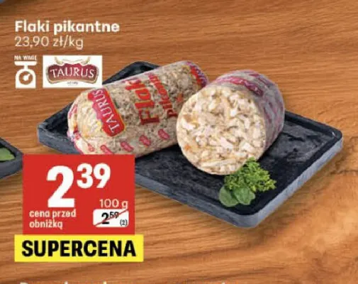 Flaki pikantne Taurus promocja w Delikatesy Centrum