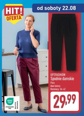 Spodnie damskie UP2FASHION promocja w Aldi
