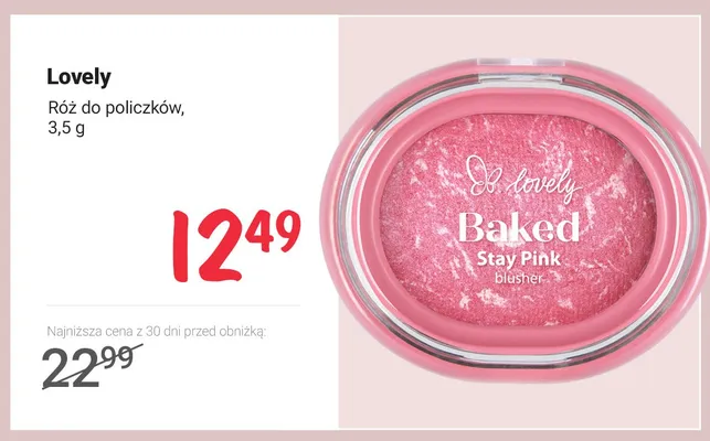 Róż do policzków Lovely promocja w Rossmann