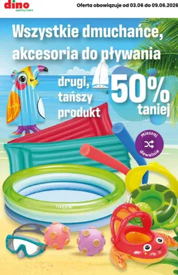 Wszystkie dmuchańce, akcesoria do pływania promocja w Dino