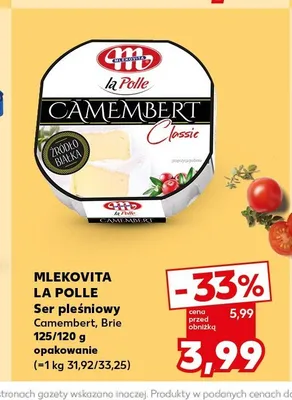 Ser pleśniowy Camembert MLEKOVITA LA POLLE Classic promocja w Kaufland