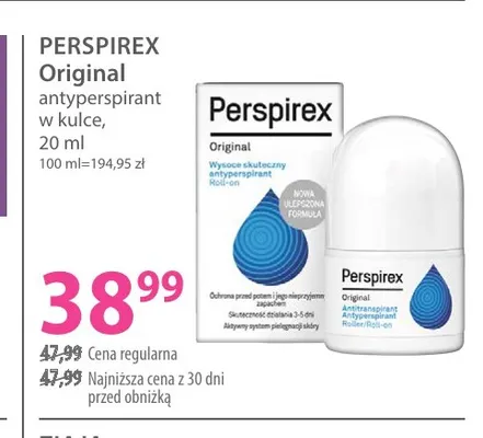 Antyperspirant w kulce Original Perspirex promocja w Hebe