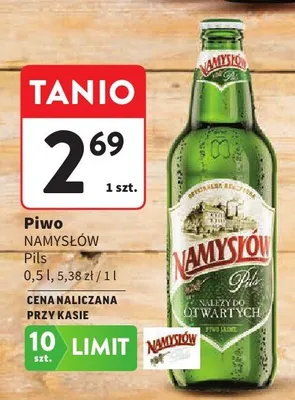 Piwo namysłów pils promocja w Intermarche