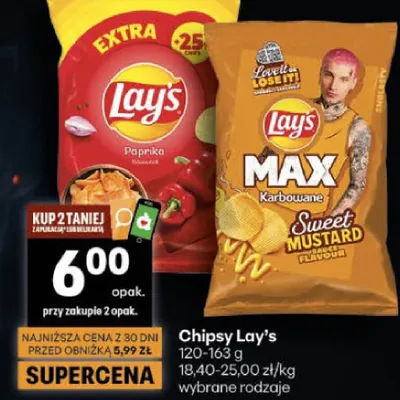 Chipsy Lay's promocja w Delikatesy Centrum