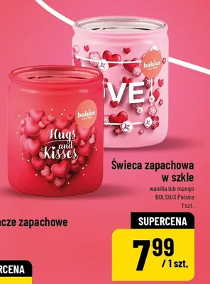 Świeca zapachowa w szkle Bolsius wanilia lub mango promocja w POLOmarket