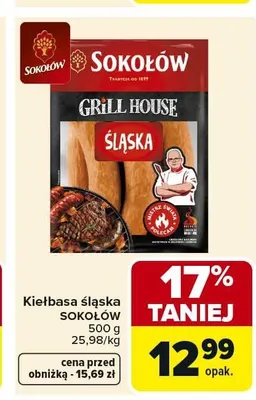 Kiełbasa śląska SOKOŁÓW promocja w Carrefour