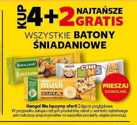 Baton śniadaniowy Bakalland 5 Orzechów promocja w Kaufland