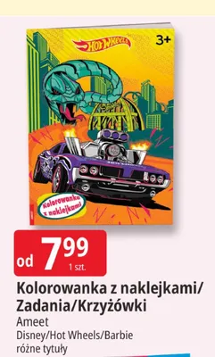 Książka Kolorowanka z naklejkami Zadania Krzyżówki Ameet promocja w Leclerc