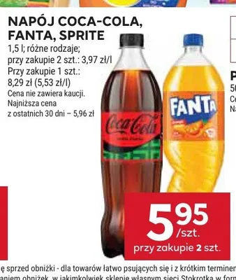 Napój gazowany Coca-Cola promocja w Stokrotka