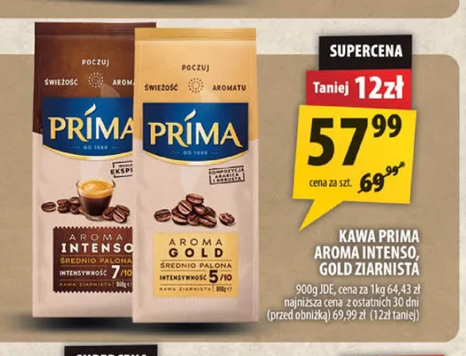 Kawa ziarnista Prima Aroma Gold promocja w Arhelan