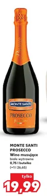 Wino musujące białe wytrawne Prosecco promocja w Kaufland