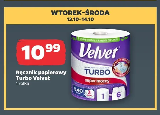 Ręcznik papierowy Turbo Velvet promocja w Netto