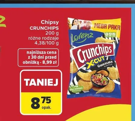 Chipsy Crunchips Lorenz promocja w Carrefour