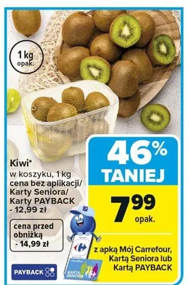 Kiwi w koszyku promocja w Carrefour Market