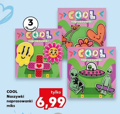 Naszywki naprasowanki COOL miks 3-pak promocja w Kaufland