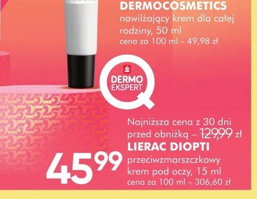 Przeciwzmarszczkowy krem pod oczy Lierac Diopti promocja w Super-Pharm