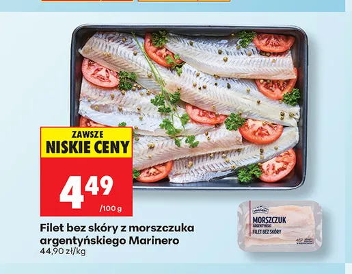 Filet bez skóry z morszczuka argentyńskiego Marinero promocja w Biedronka