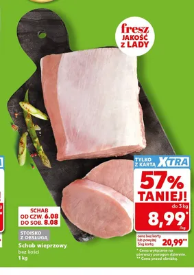 Schab wieprzowy bez kości promocja w Kaufland
