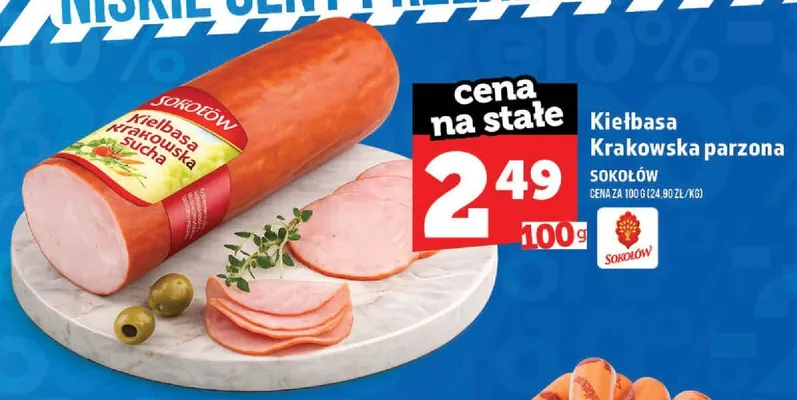 Kiełbasa Krakowska parzona Sokołów promocja w TOPAZ