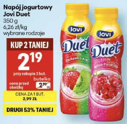 Napój jogurtowy wybrane rodzaje promocja w Delikatesy Centrum