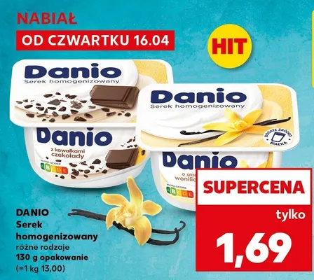 Serek homogenizowany różne rodzaje promocja w Kaufland