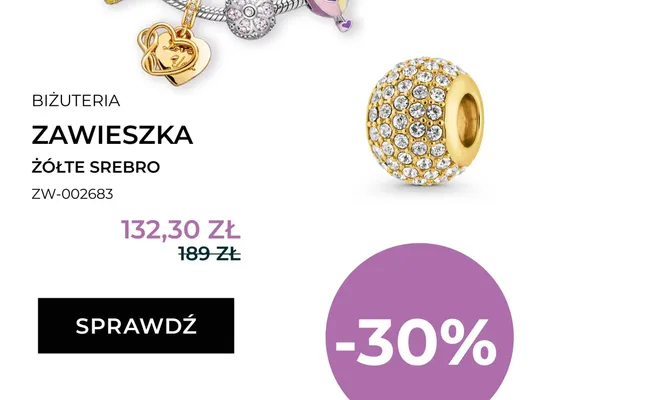 Zawieszka żółte srebro ZW-002683 Briju promocja w Dzień Dziecka