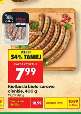 Kiełbaski białe surowe cienkie Czas na Grill promocja w Biedronka