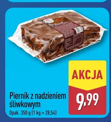 Piernik z nadzieniem śliwkowym promocja w Aldi
