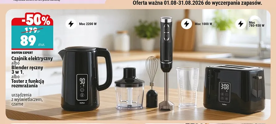 Czajnik elektryczny Hoffen Expert promocja w Biedronka