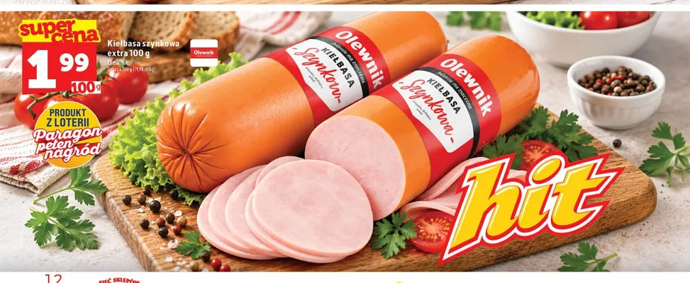 Kiełbasa szynkowa extra Olewnik promocja w TOPAZ