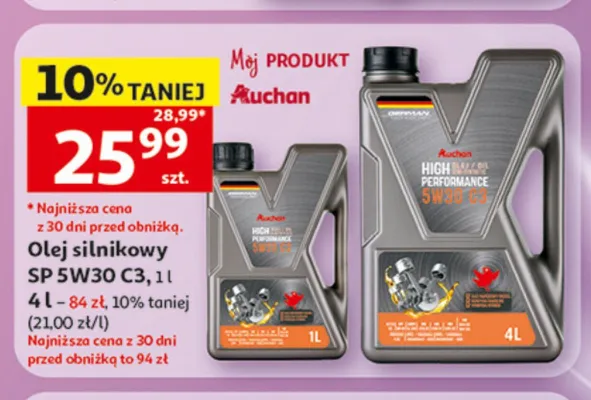 Olej silnikowy SP 5W30 C3 Auchan 1l promocja w Auchan