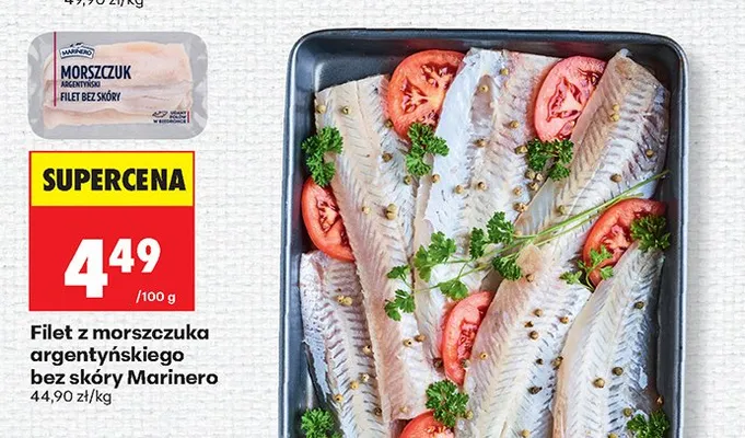 Filet z morszczuka argentyńskiego bez skóry promocja w Biedronka