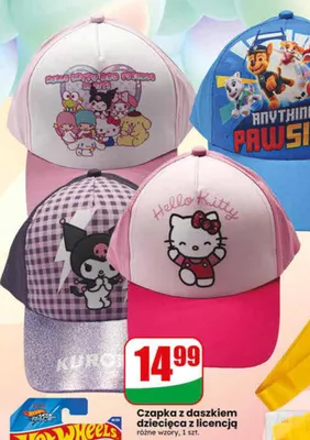 Czapka z daszkiem dziecięca z licencją Hello Kitty promocja w Dino
