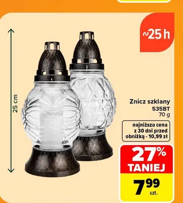 Znicz szklany 535BT promocja w Carrefour