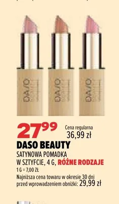 Satynowa pomadka w sztyfcie Daso Beauty promocja w Drogerie Natura