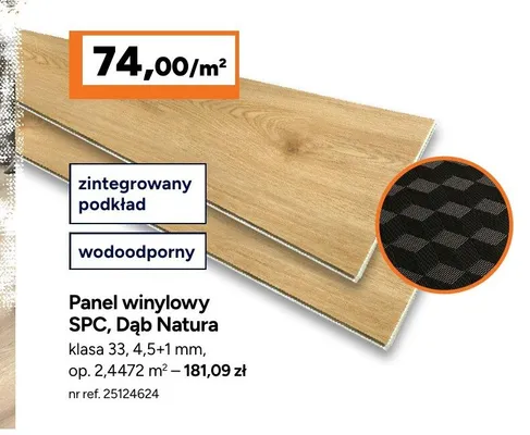 Panel winylowy SPC Dąb Natura promocja w Bricoman
