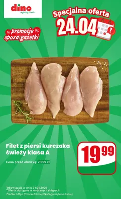 Filet z piersi kurczaka świeży klasa A promocja w Dino