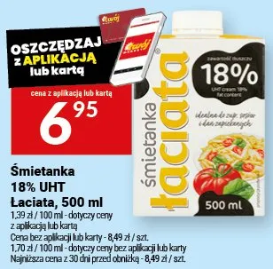 Śmietanka 18% UHT promocja w Twój Market