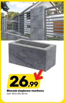 Bloczek słupkowo-murkowy 40,3x20x20 cm promocja w Bricomarche
