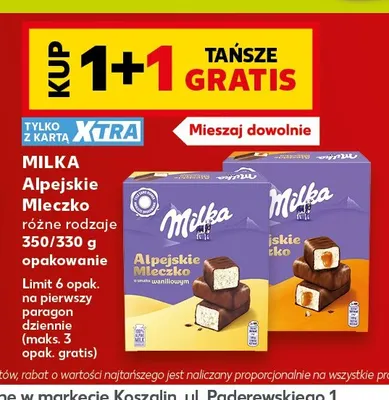 Pianki w czekoladzie Milka Alpejskie Mleczko waniliowe promocja w Kaufland