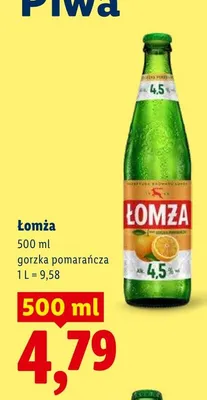 Piwo Łomża gorzka pomarańcza promocja w Lidl