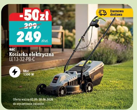 Kosiarka elektryczna NAC LE13-32-PB-C 1300W promocja w Biedronka Home