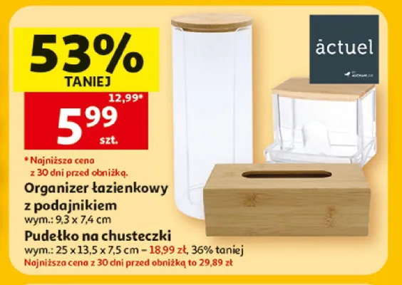 Organizer łazienkowy z podajnikiem Actuel promocja w Auchan
