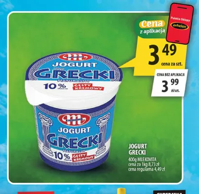 Jogurt grecki Mlekovita promocja w Arhelan