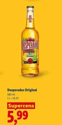 Piwo Desperados Original promocja w Lidl