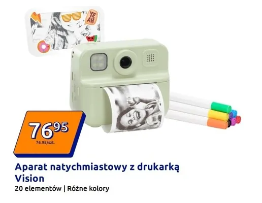 Aparat natychmiastowy z drukarką Vision promocja w Action
