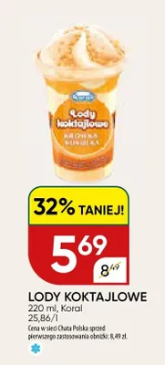 Lody koktajlowe Koral promocja w Chata Polska